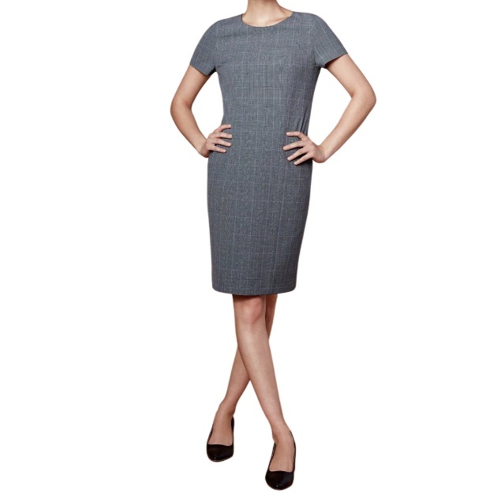 Minimalist Dress Grayes Made In Canada The Straight Dress Grey Plaid